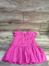 Zara Linen-Blend Puff Sleeve Dress Pink sz 4-5T