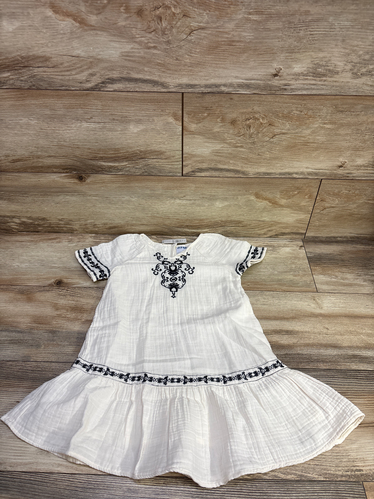 NEW Old Navy Embroidered Gauze Dress Ivory sz 4T