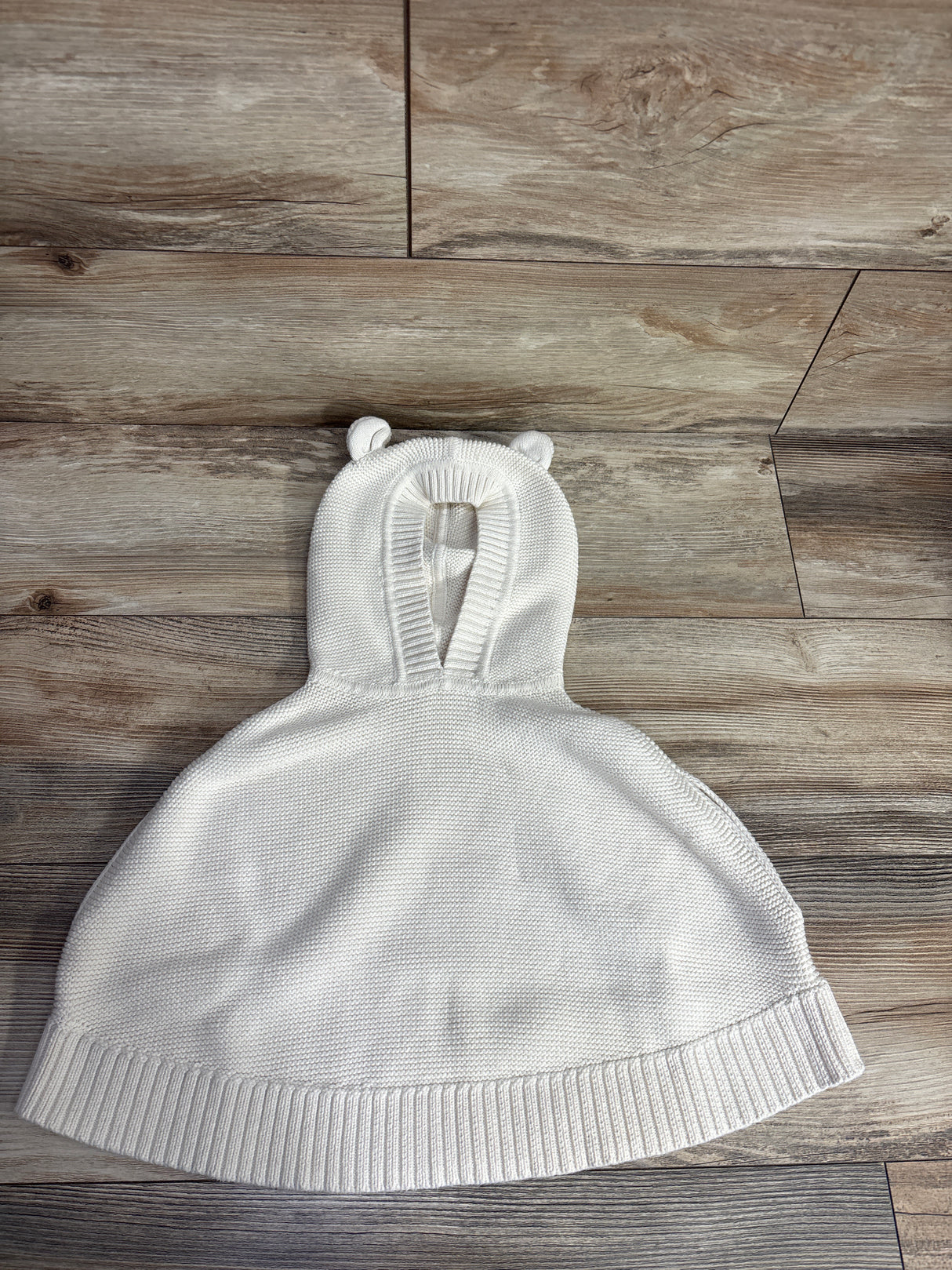Baby Gap Garter Hoodie Poncho Ivory sz 4T