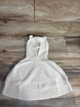 Baby Gap Garter Hoodie Poncho Ivory sz 4T