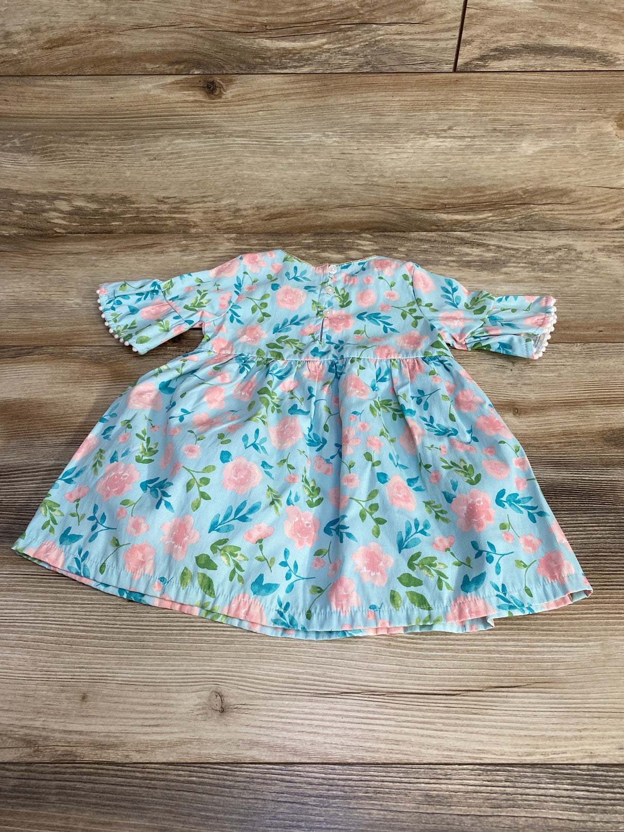 Mudpie Floral Easter Dress Blue sz 9-12m