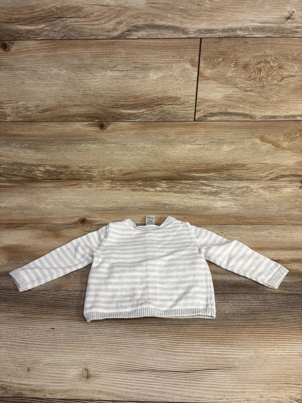 Carter's Striped Button Front Cardigan White sz 9m