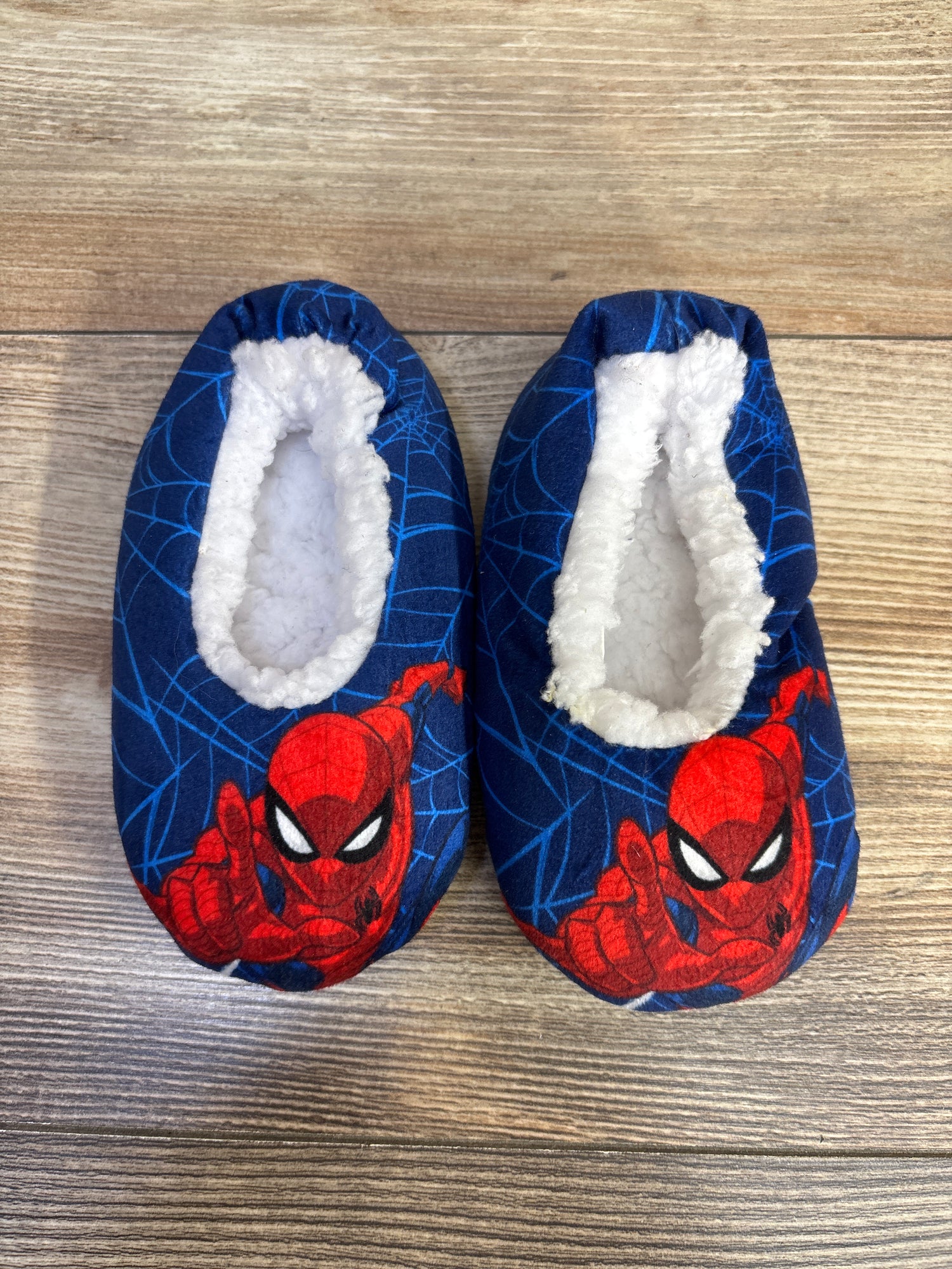 Marvel Spider-Man Plush Slippers Blue sz 5/6c