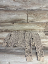 Carter's 2pc Leopard Print Shirt & Pants Pajama Set Brown sz 3T
