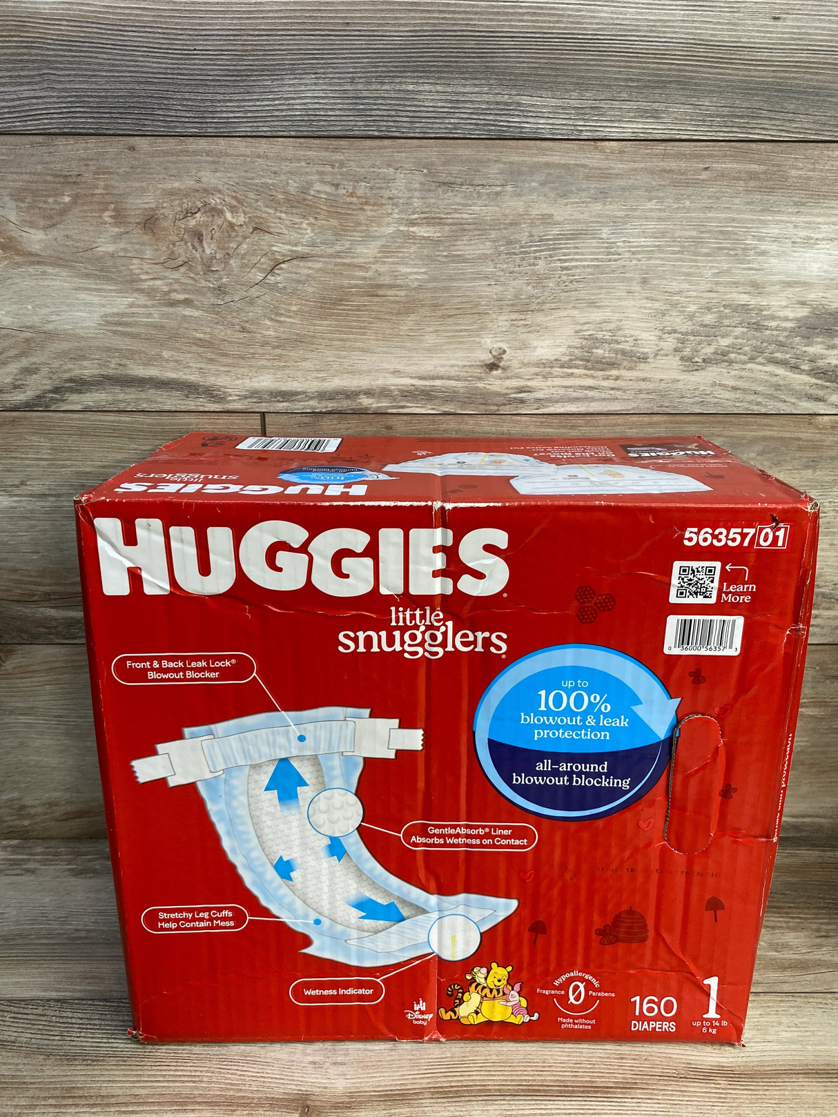 NEW Box of Huggies Little Snugglers Disposable Diapers 160ct. Size 1 - Me n Mommy To Be