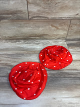 2pk Heart Print Bucket Hats Red One Size