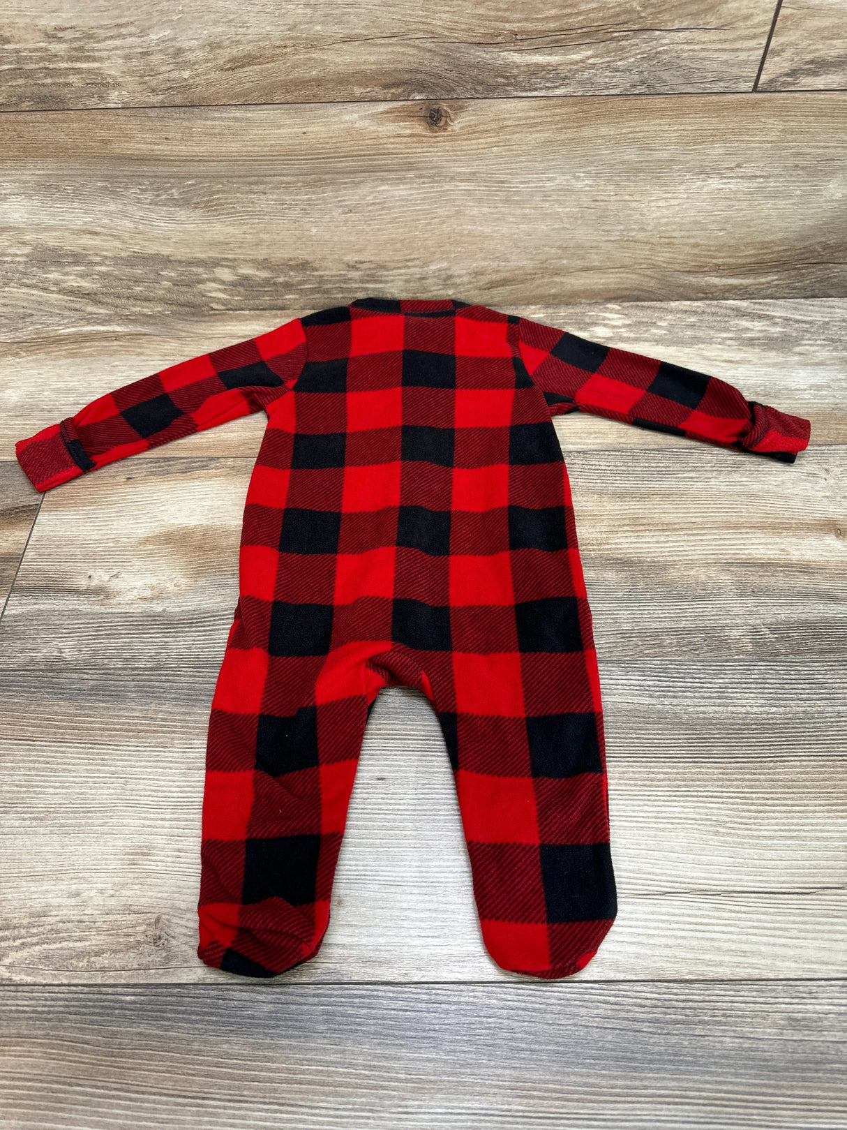 Old Navy Buffalo Check Blanket Sleeper Red sz 6-9m