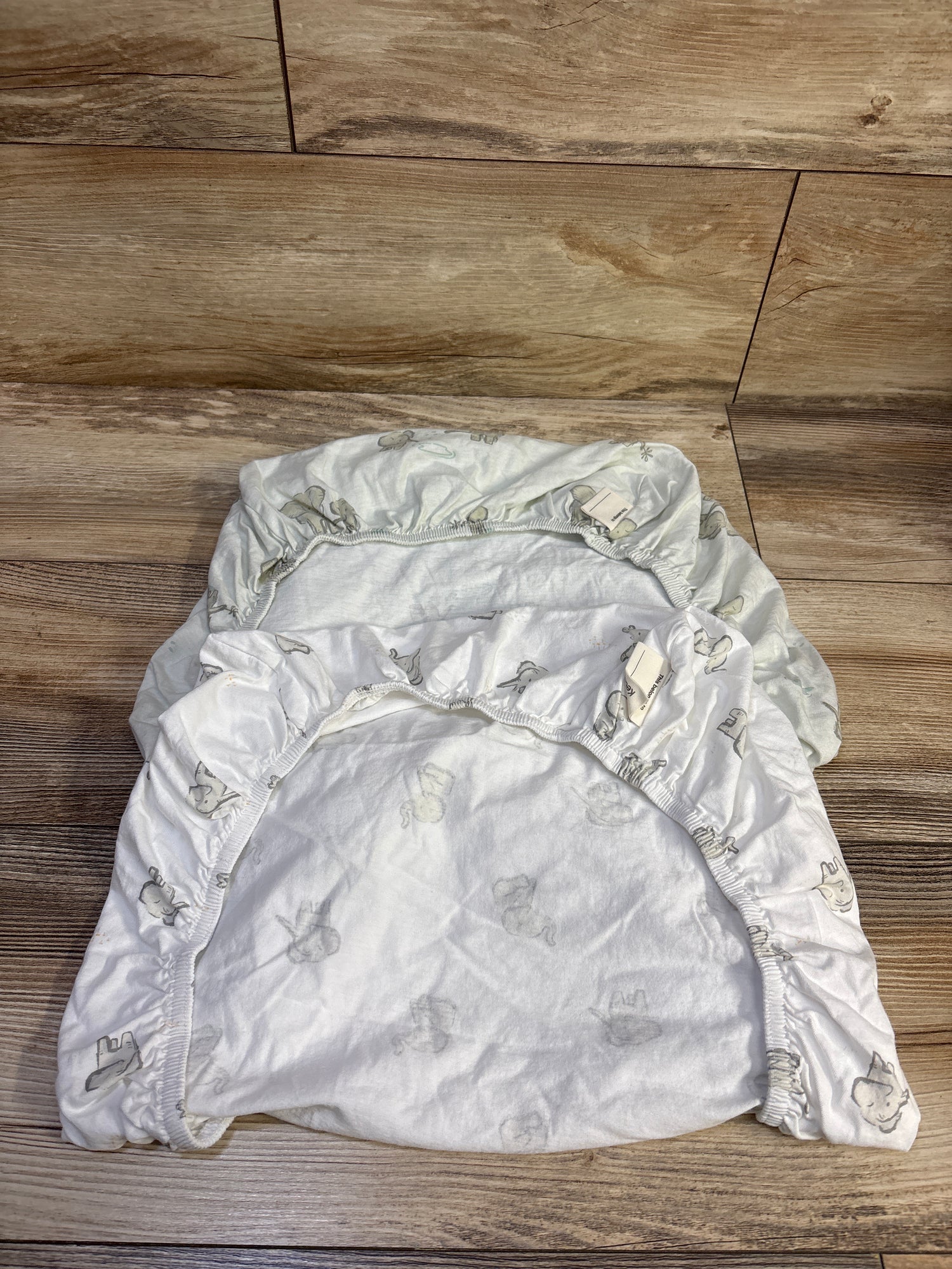 KeaBabies Soothe Fitted Bassinet Sheets 2pk Elephant Print 33" x 17"
