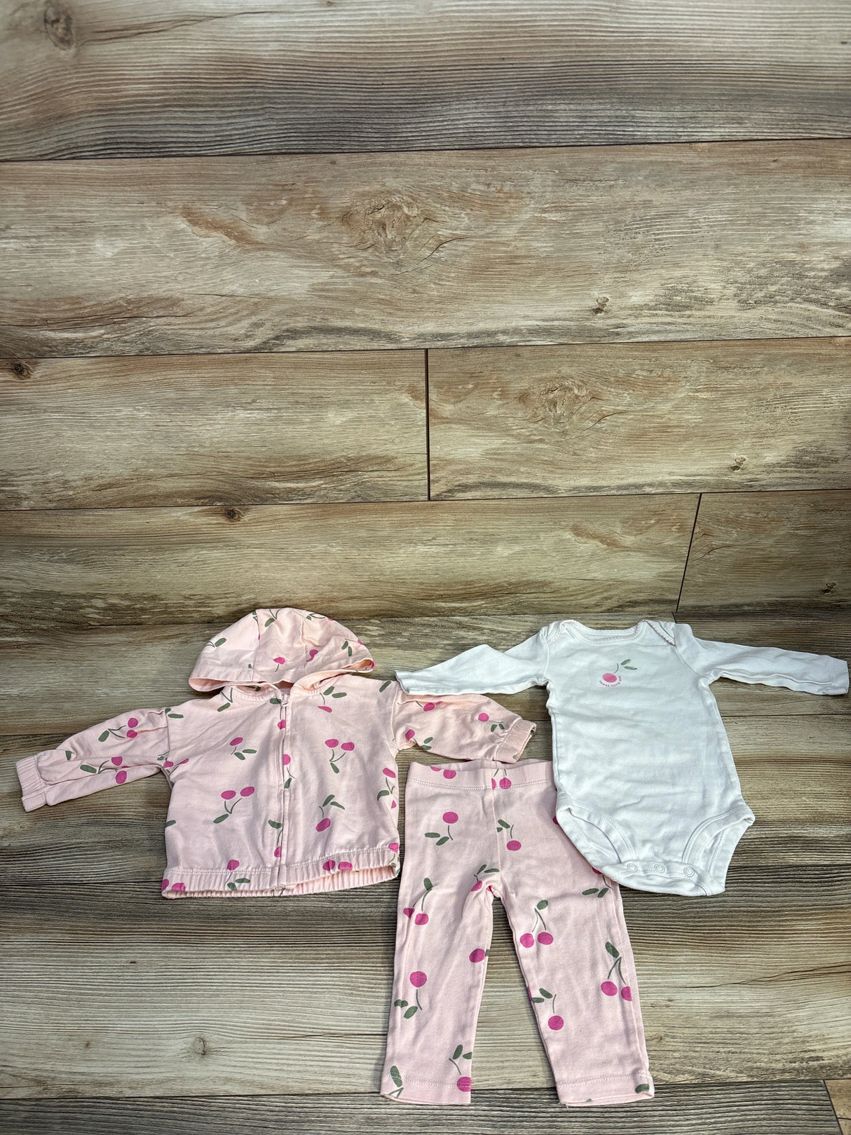 Just One You 3pc Cherry Set Pink sz 6m
