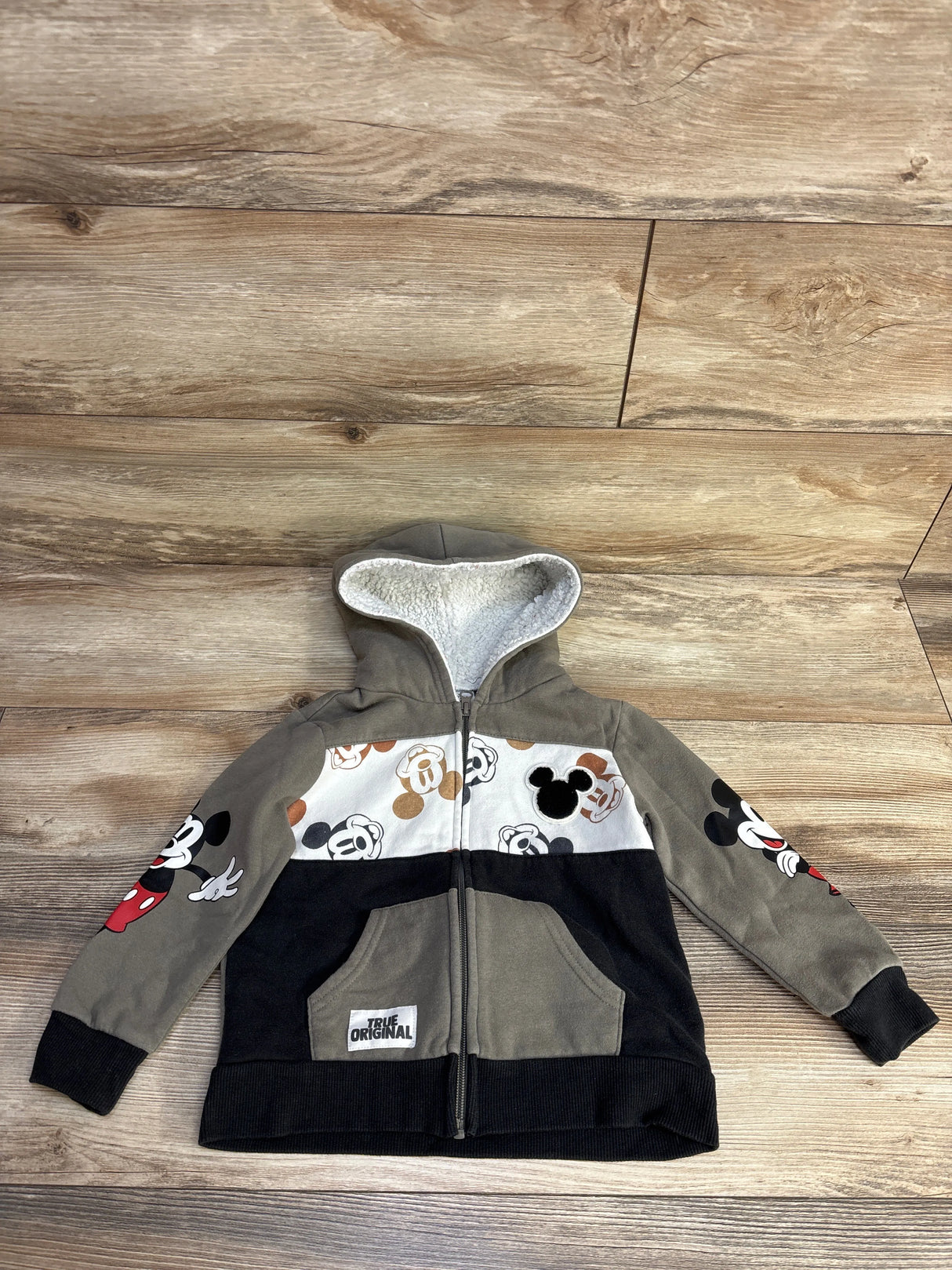 Disney Mickey Mouse Full Zip Hoodie Green sz 4T