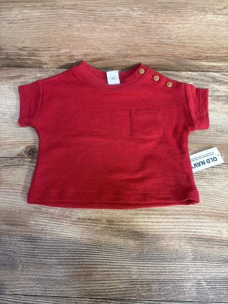 NEW Old Navy Short Sleeve Shirt Red sz 0-3m - Me n Mommy To Be