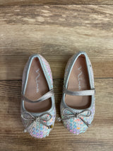 Nina Sequined Ballet Flats Iridescent sz 5c