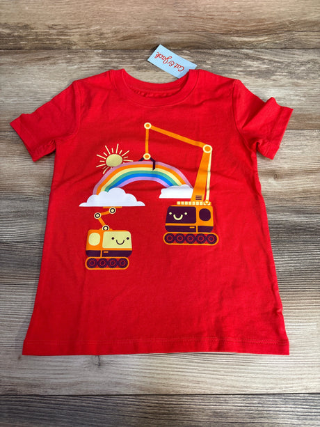 NEW Cat & Jack Construction Shirt Red sz 5T - Me n Mommy To Be