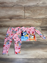 Bluey 2pc Valentines Day Pajama Set Pink sz 3T