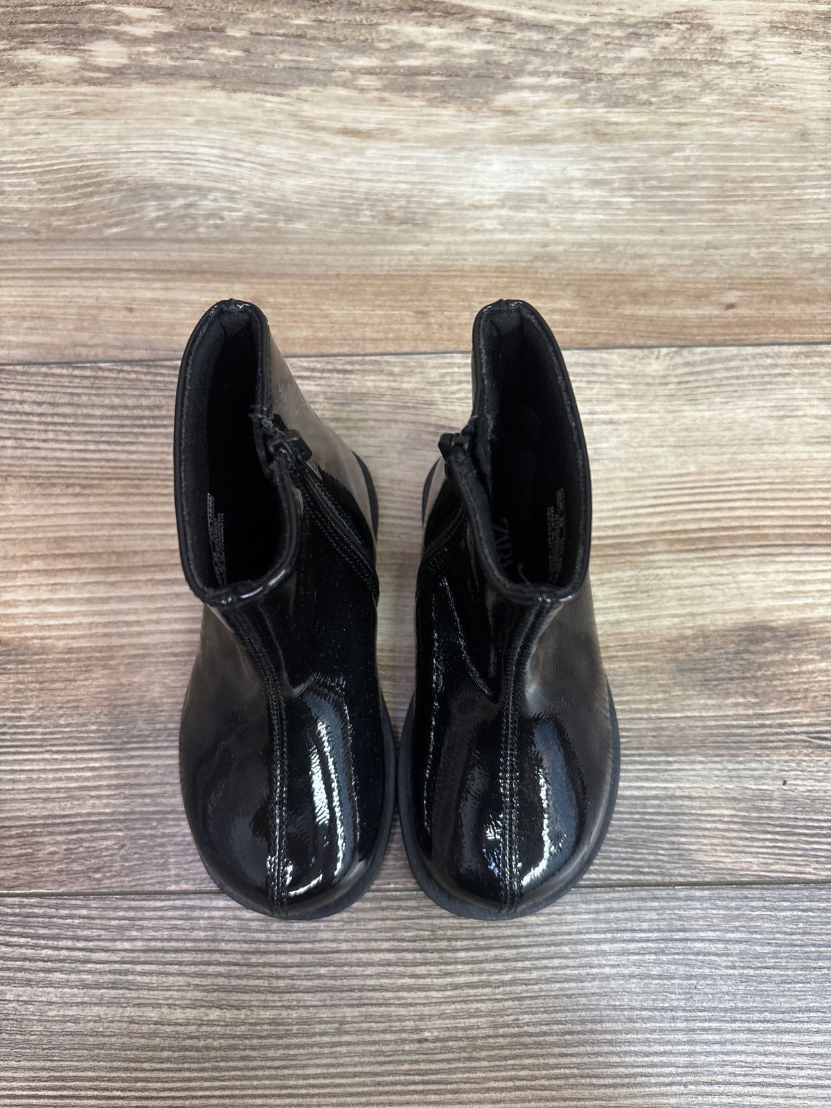 Zara Patent Finish Ankle Boots Black sz 6c