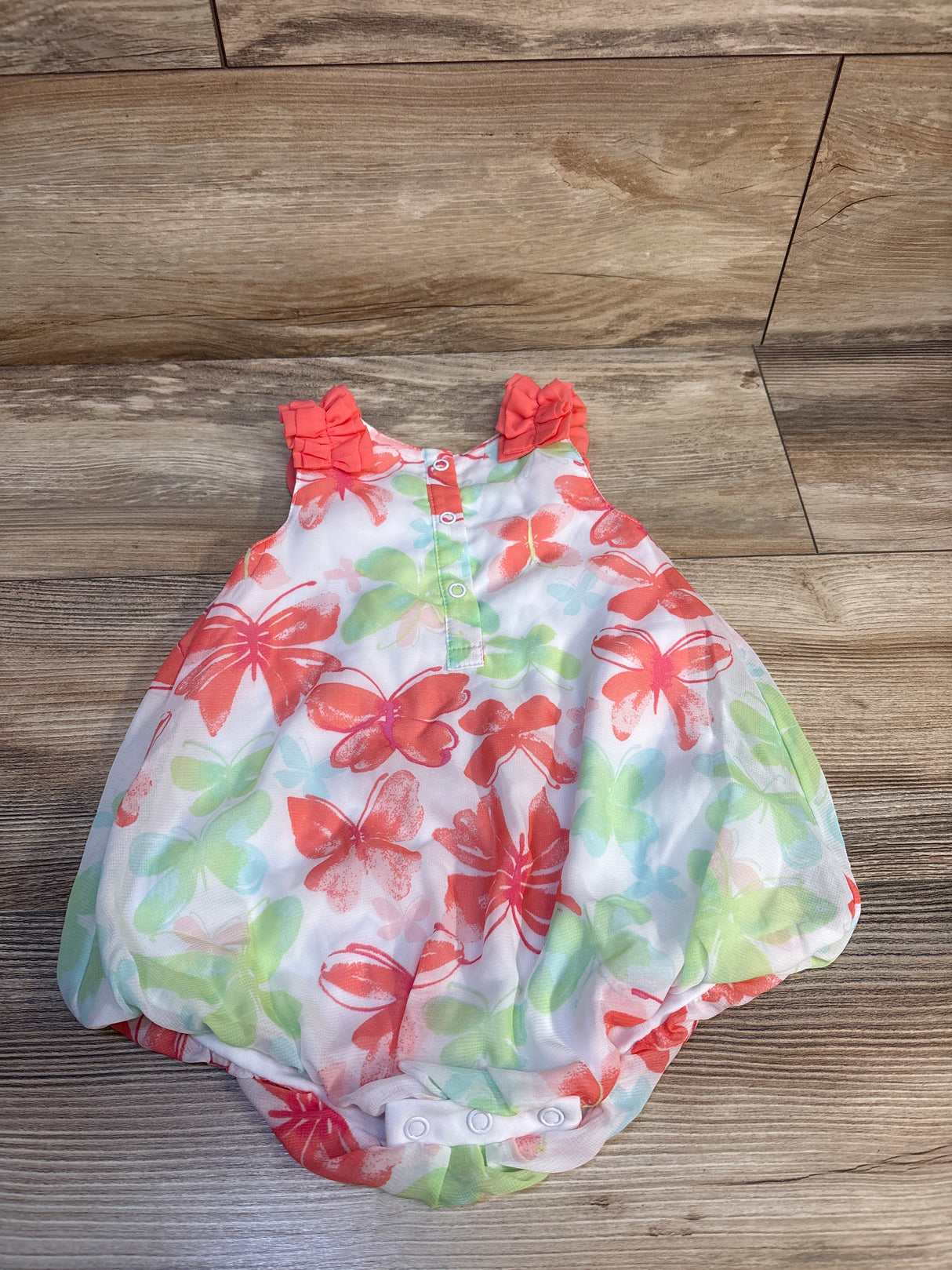 First Impressions Floral Tulle Romper White sz 6-9m