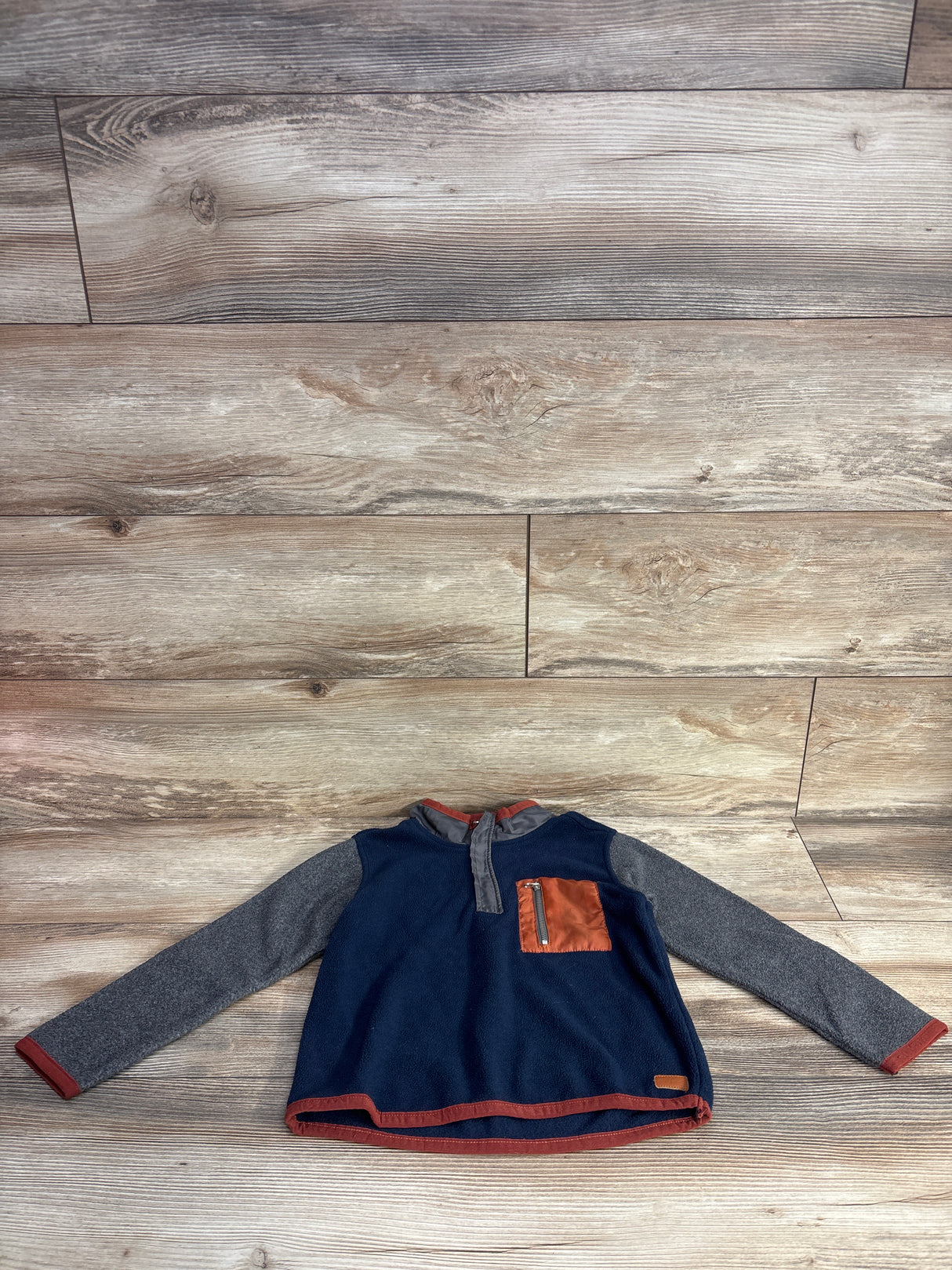 7 For All Mankind Half Zip Jacket Grey/Navy sz 4T