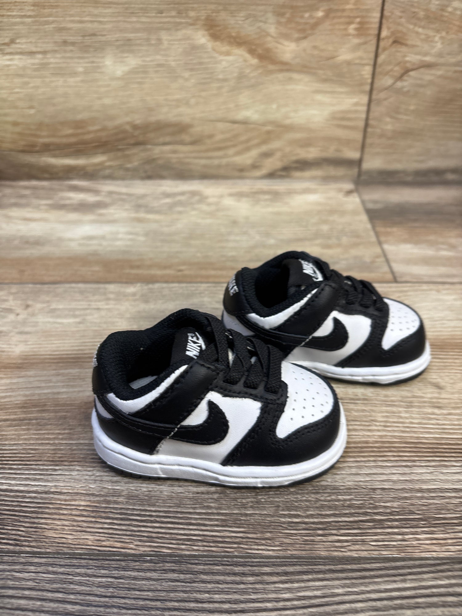 Nike Dunk Low TD Black White Sneakers sz 2c