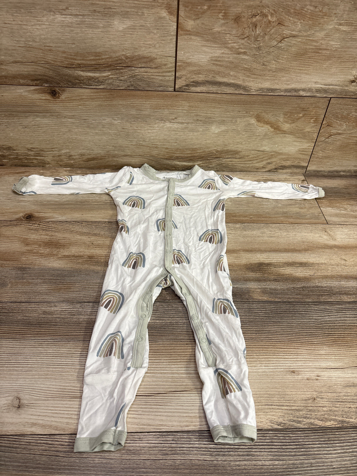 Kyte Baby Bamboo Footless Snap Sleeper White sz 12-18m