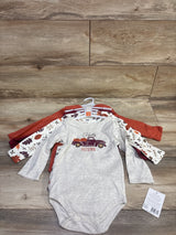NEW Hudson Baby 4pk Long Sleeve Autumn Bodysuit Set Grey sz 18m
