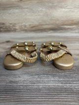 NWOT Sara Lucky Sandals Gold sz 7c