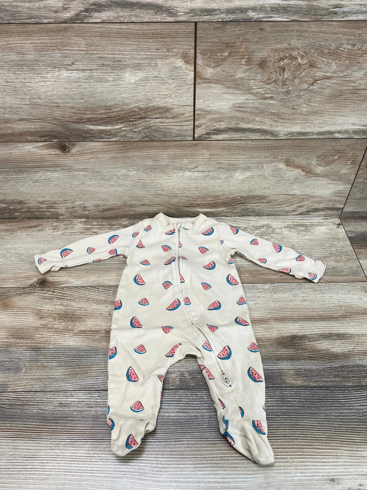 Old Navy Watermelon Sleeper Beige sz 0-3m