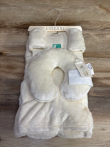 NEW Lullaby Baby 4pc Set - Blanket, Strap Covers, Travel Pillow - Beige