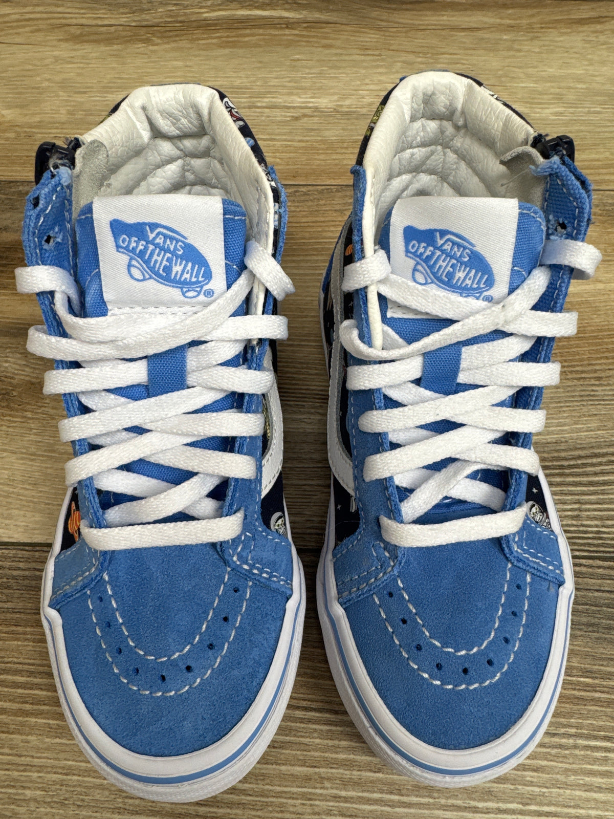 Vans Glow Cosmic Zoo Sk8-Hi Reissue Side Zip Shoes Blue sz 11c