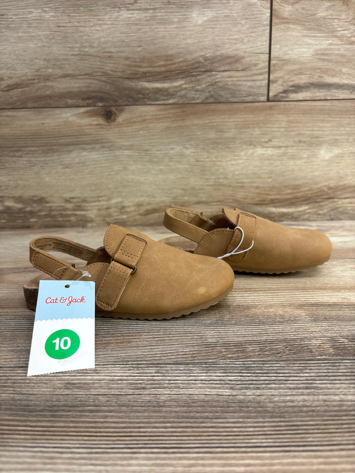 NEW Cat & Jack Marley Suede Clogs Tan sz 10c