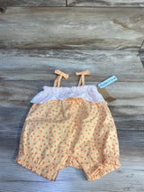 NEW Charlotte & Star Eyelet Romper Orange sz 0-3m