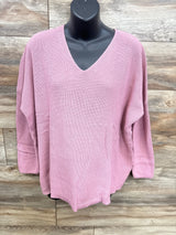 NWOT Gap Maternity V-Neck Sweater in Lilas Pink sz Small