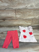 Dip 2pc Eyelet Sleeve Shirt & Pants Set Pink sz 12-18m