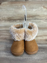 NEW First Steps by Stepping Stone Faux Fur Boots Brown sz 4c