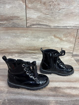 SEYCHELLES Patent Leather Lace-Up Boots Black sz 8c