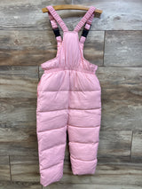 KAUOD Puffer Overalls Snow Bib Pink sz 4/5T