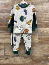 NEW Carter's 4pc Football Pajama Set Emerald sz 12m