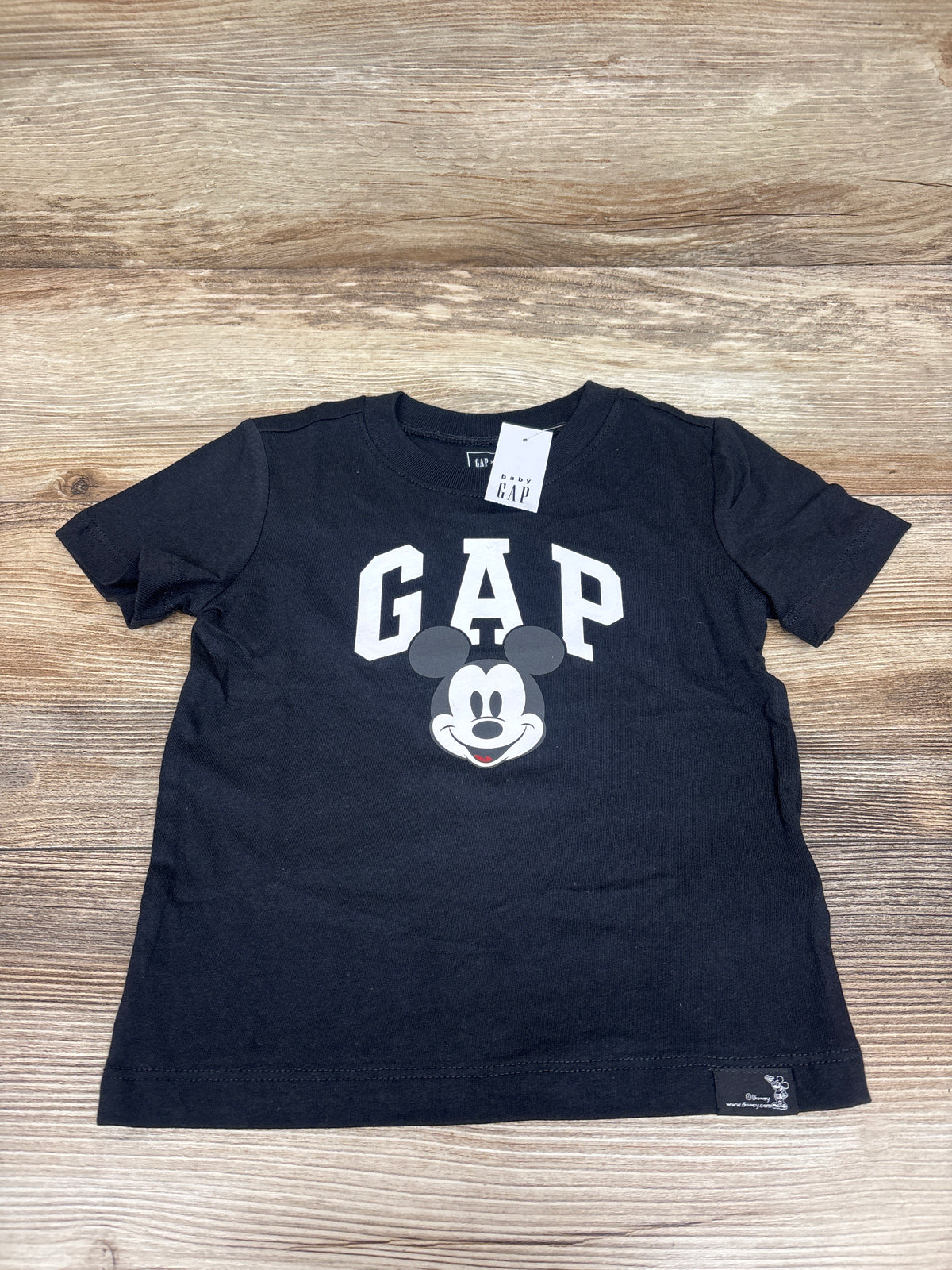 NEW Baby Gap x Disney Mickey Logo Shirt Black sz 18-24m
