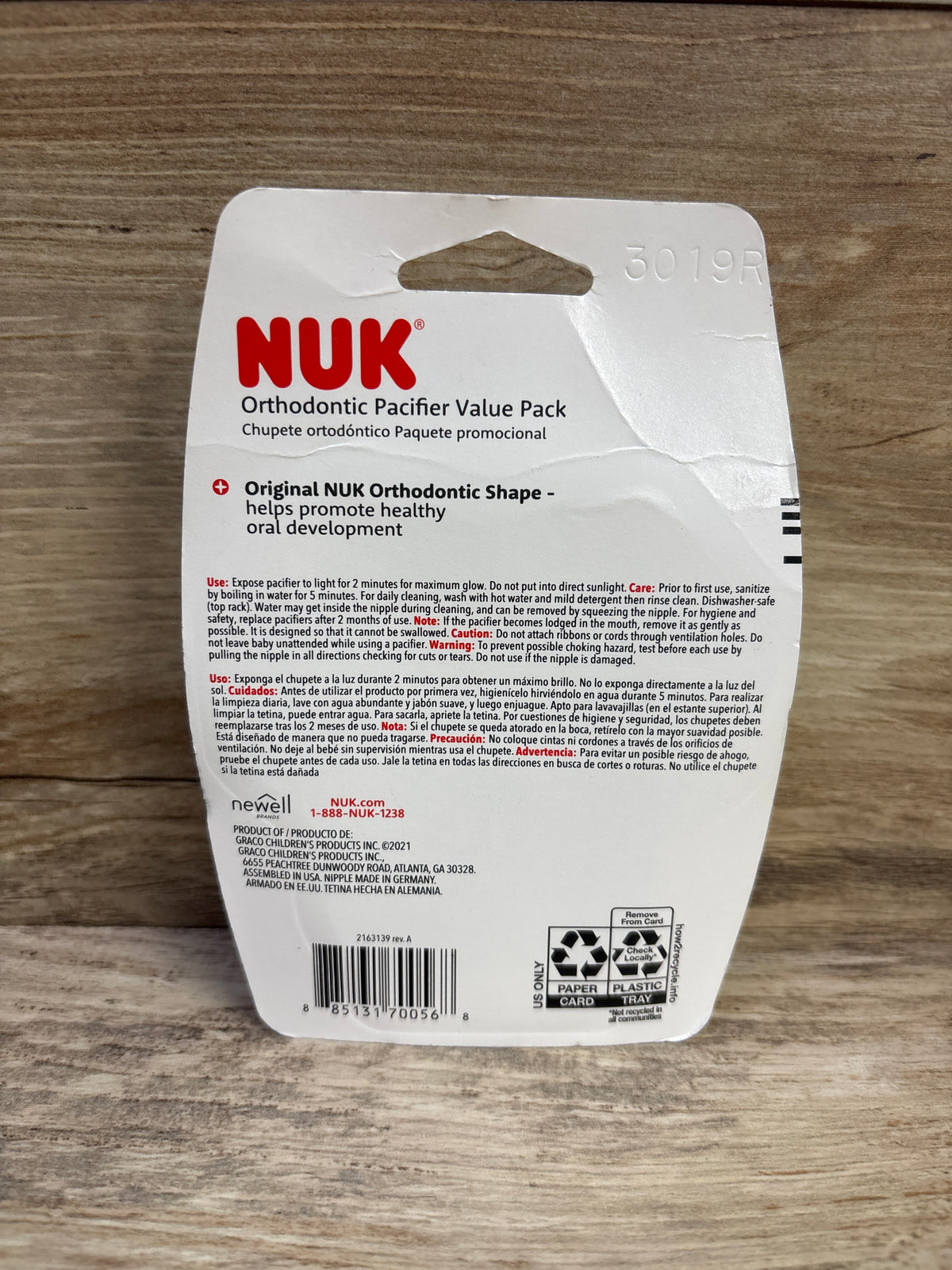 NEW NUK 3pk Orthodontic Pacifiers, Glow-in-the-Dark 18-36m