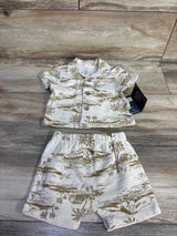 NEW Modern Moments 2Pc Button Down Shirt & Short Set in Kelp sz 6-9m