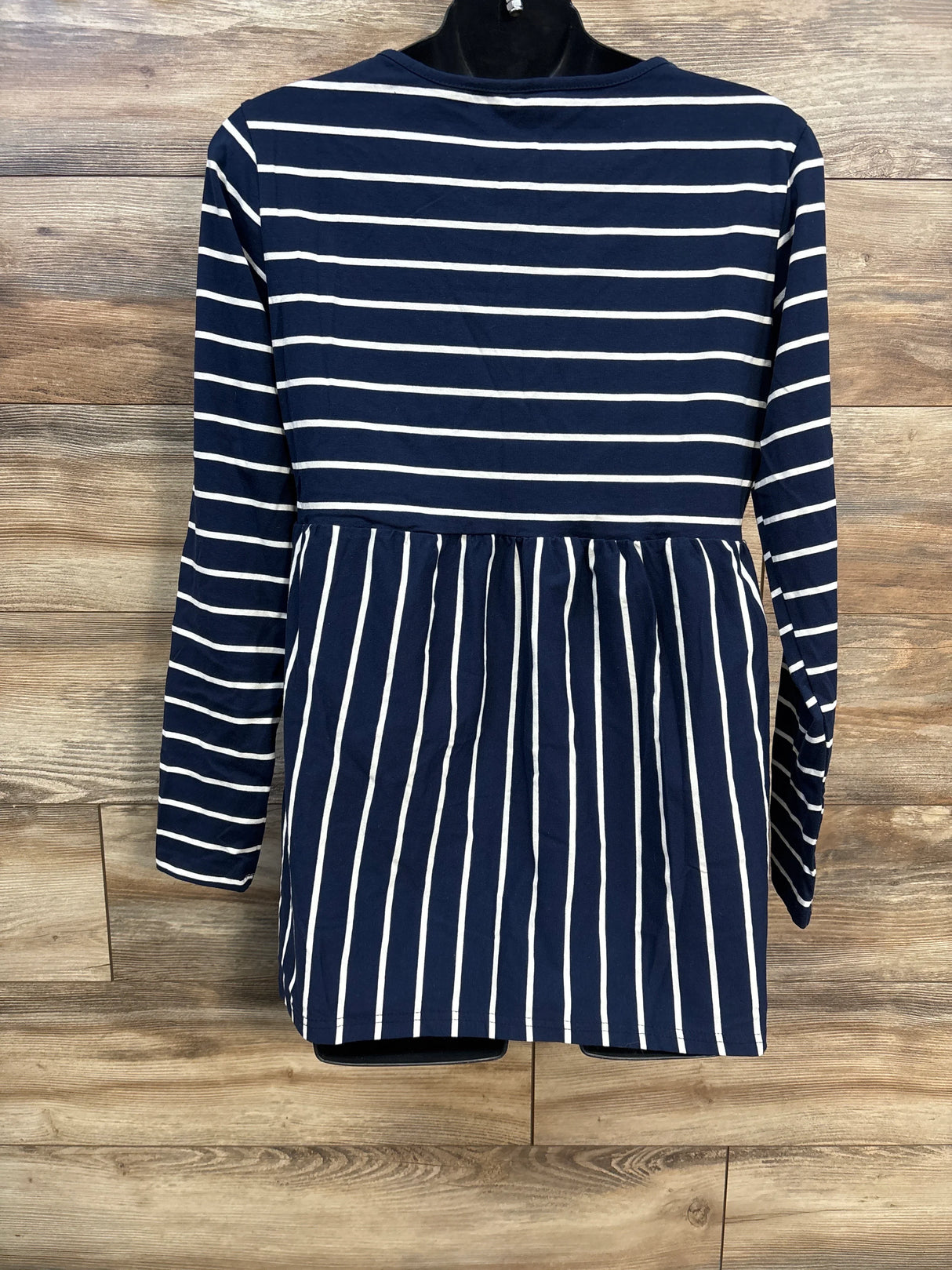 Maternity Striped Navy/White Shirt sz Large