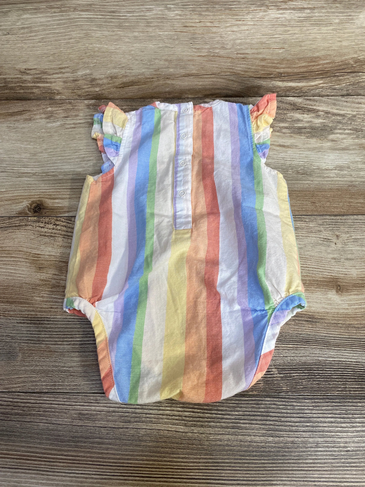 Monica + Andy Striped Romper White sz 0-3m