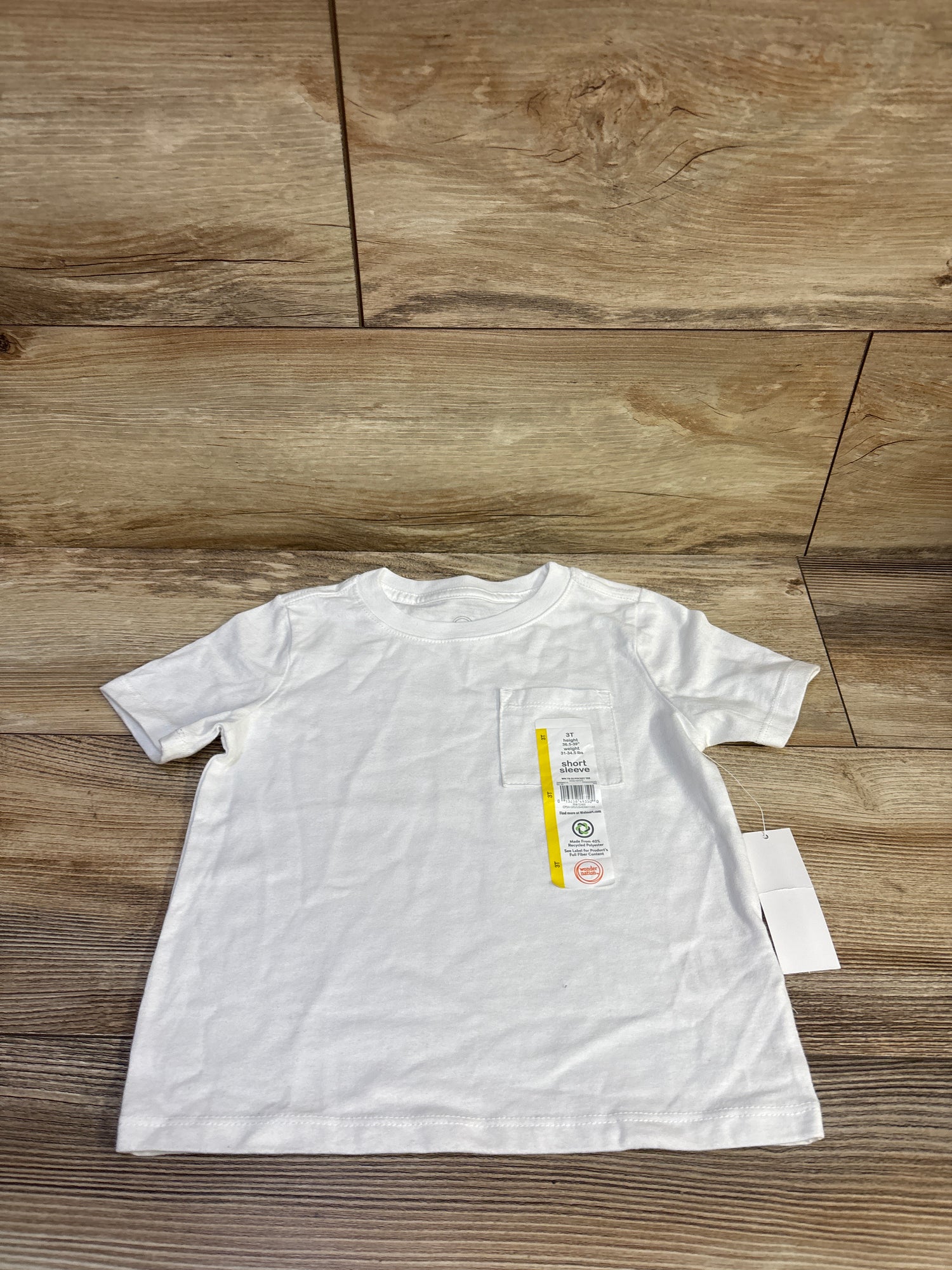 NEW Wonder Nation Pocket Shirt White sz 3T