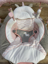 NEW Ingenuity Soothing Baby Bouncer, Flora the Unicorn - Me n Mommy To Be