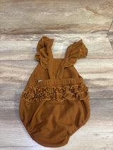 Gupgi Thanksgiving Fly Sleeve Bubble Romper Brown sz 6-12m