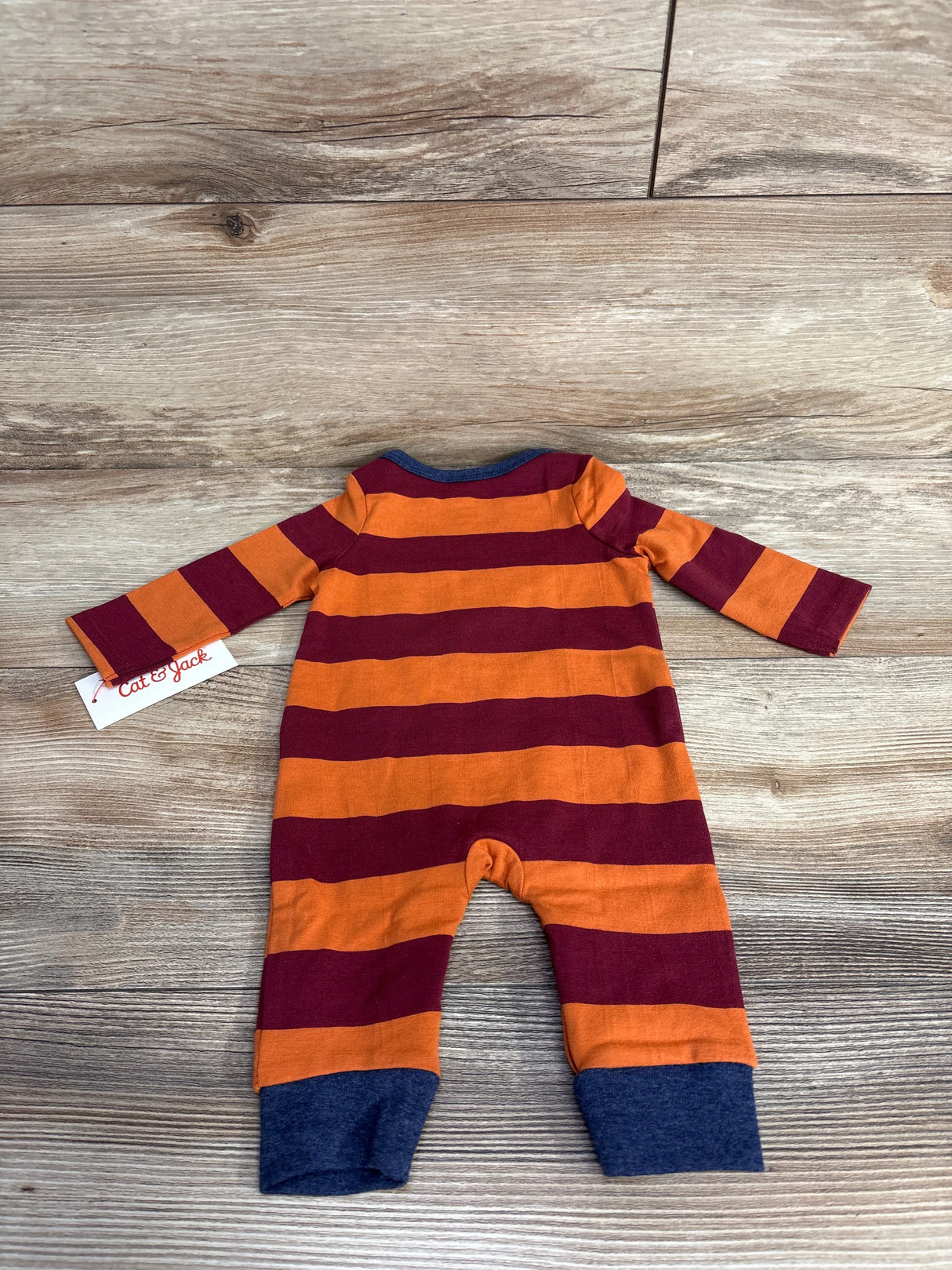 NEW Cat & Jack Striped Coverall Orange sz Newborn