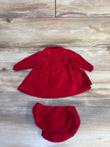 Carter's 2pc Button-Front Corduroy Dress & Bloomers Set Red sz Newborn