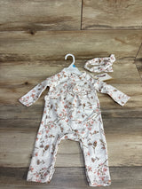 NEW Jessica Simpson 2pc Floral Coverall White sz 3-6m