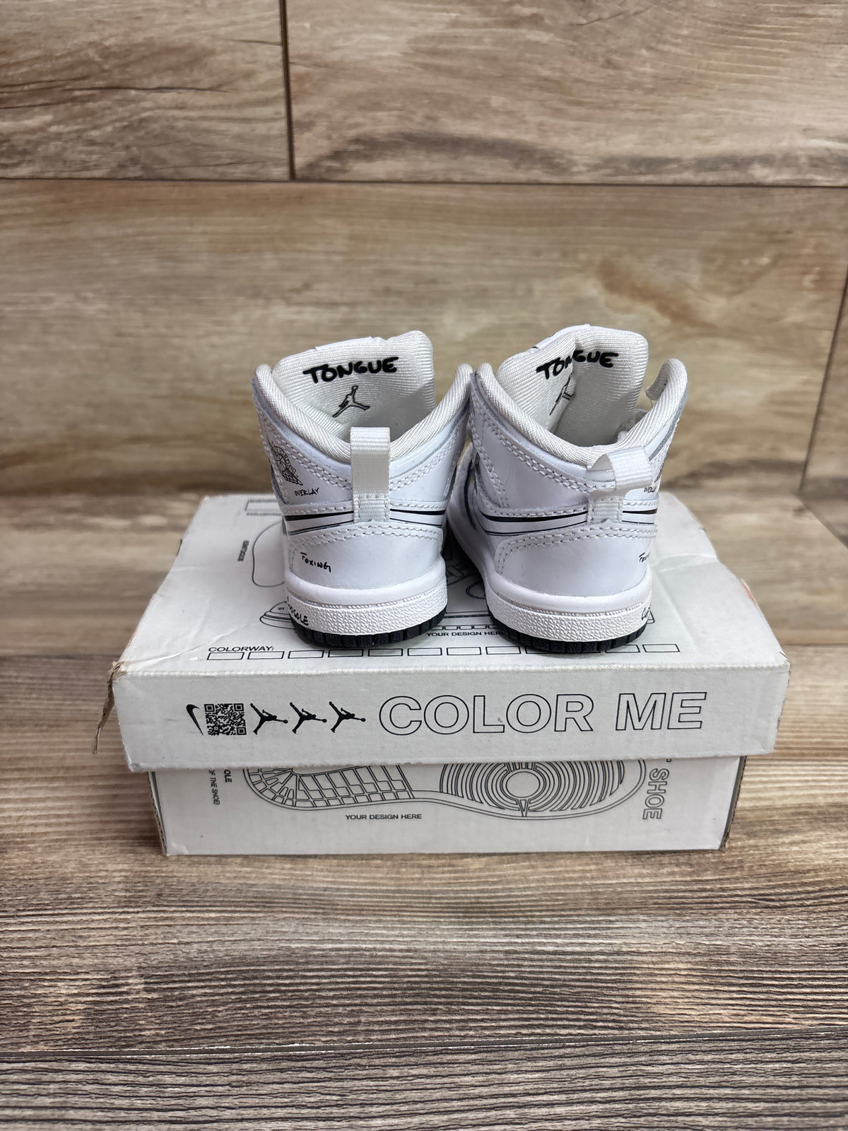 NEW Air Jordan 1 Mid TD 'Schematic' Sneakers sz 2c