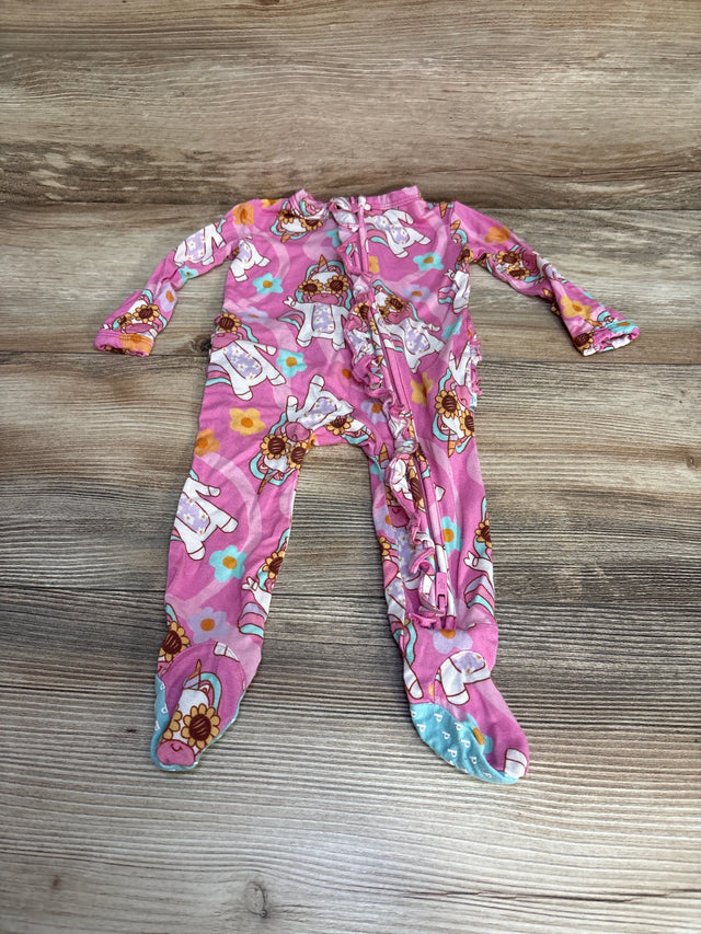 Posh P Unicorn Ruffle Footie Pink sz Newborn - Me n Mommy To Be