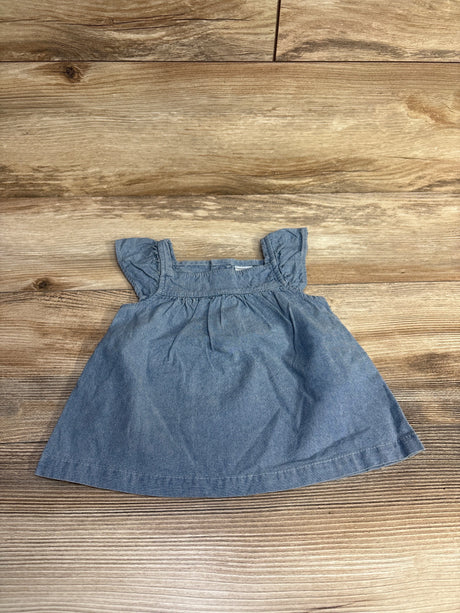 Carter's Chambray Top Blue sz 9m - Me n Mommy To Be